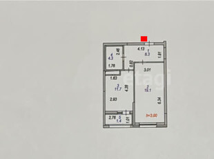 1-комн. квартира , 45м² , 9/12 этаж