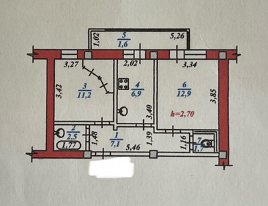 Продажа 2-комнатной квартиры, 44 м, Розыбакиева