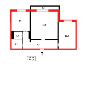 Продажа 2-комнатной квартиры, 54 м, Голубые Пруды мкр-н