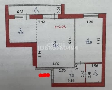 2-комн. квартира , 71.3м² , 8/10 этаж