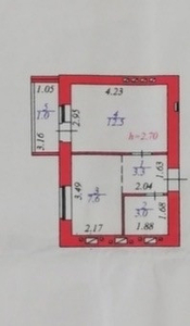 Продажа 1-комнатной квартиры, 28 м, Тархана, дом 9