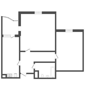 2-комн. квартира , 42м² , 4/4 этаж