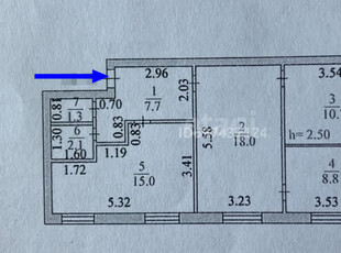 3-комн. квартира , 65м² , 5/5 этаж