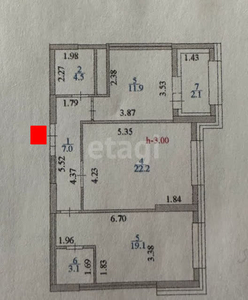 2-комн. квартира , 70м² , 7/16 этаж