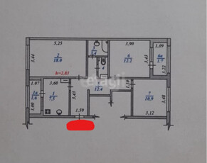 Продажа 3-комнатной квартиры, 74 м, Жетысу-1 мкр-н, дом 52