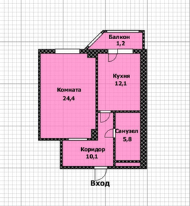 Продажа 1-комнатной квартиры, 54 м, Абая, дом 10