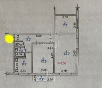 Продажа 3-комнатной квартиры, 57 м, Жамбыла, дом 194