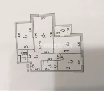 3-комн. квартира , 78м² , 14/21 этаж