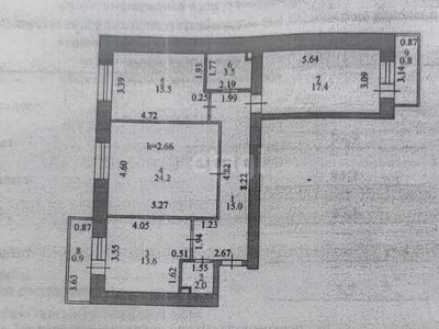 3-комн. квартира , 94.35м² , 3/9 этаж