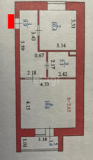 1-комн. квартира , 47м² , 2/10 этаж