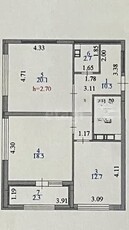 2-комн. квартира , 71.4м² , 9/16 этаж