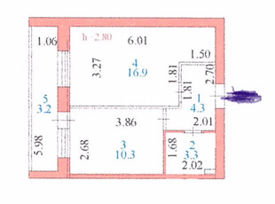 1-комн. квартира , 38м² , 2/10 этаж