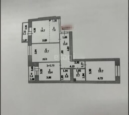 4-комн. квартира , 88м² , 7/9 этаж