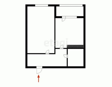 1-комн. квартира , 40.4м² , 2/15 этаж