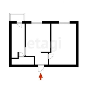 2-комн. квартира , 50м² , 1/5 этаж