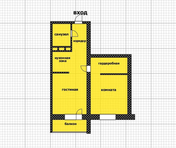 Продажа 2-комнатной квартиры, 50 м, Кабанбай батыра, дом 107