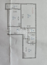 2-комн. квартира , 62м² , 9/12 этаж