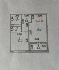 Продажа 1-комнатной квартиры, 44 м, Нурмагамбетова, дом 25/1 - Нажимеденова