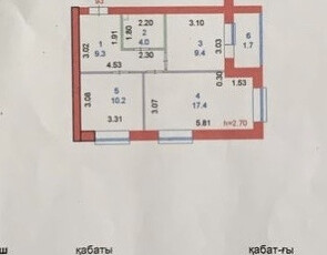 Продажа 2-комнатной квартиры, 52 м, Нажимеденова, дом 13