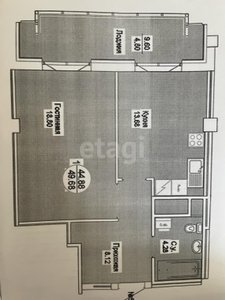 Продажа 1-комнатной квартиры, 49 м, Бухар Жырау, дом 27