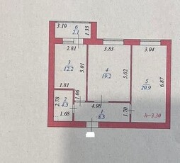 1-комн. квартира , 43м² , 5/10 этаж