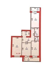 3 комнатная квартира на Е-15, 15/1