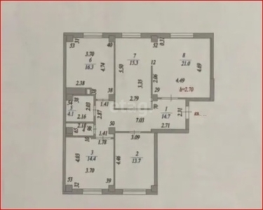 4-комн. квартира , 101.2м² , 1/14 этаж