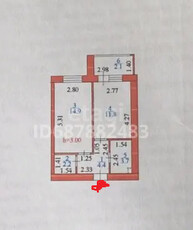 1-комн. квартира , 39.1м² , 7/12 этаж