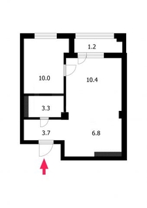 2-комн. квартира , 56м² , 5/9 этаж