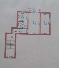 Продажа 2-комнатной квартиры, 43 м, Абая, дом 16а