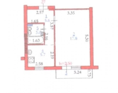 1 комнатная квартира, мкр 5, Есет-батыра 97/3 — \