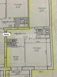 2 комнатная квартира, мкр. Батыс-2 19 л — Х.Досмухамедулы/ Мангилик