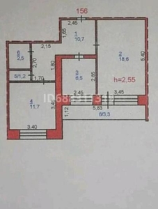 2 комнатная квартира, Целинная 93