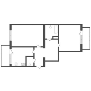 2-комн. квартира , 65.8м² , 12/13 этаж