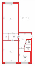 Продажа 2-комнатной квартиры, 47 м, 23 мкр-н, дом 35