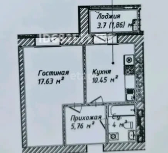 1-комн. квартира , 39.2м² , 9/12 этаж