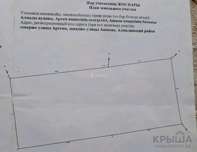 Участок 1.42 сотки, мкр Тастак-1 — Аносова-Толе би