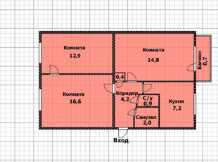 Продажа 3-комнатной квартиры, 60 м, Отырар, дом 4/1