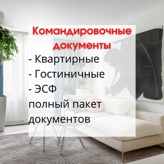 Квартира. Командировочные документы. ЭСФ