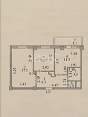 2-комн. квартира , 59.1м² , 7/15 этаж