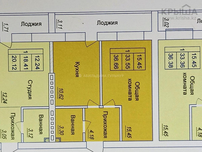 1-комнатная квартира, 36.66 м², 8/9 этаж, Нажимеденова — Улы дала