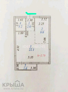 1-комнатная квартира, 38.5 м², 4/9 этаж, Мангилик Ел 40