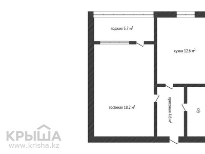 1-комнатная квартира, 42.55 м², 8/9 этаж, Ауелбекова 33 — Кенесары