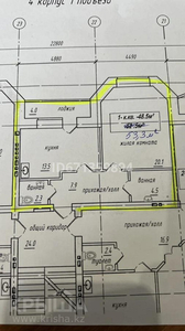 1-комнатная квартира, 53.3 м², 2/5 этаж, мкр. Батыс-2 48в