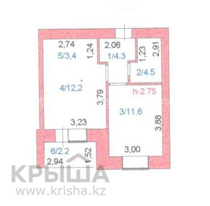 2-комнатная квартира, 38.2 м², 3/9 этаж, Сарыарка