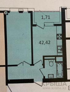 2-комнатная квартира, 43 м², 10/13 этаж, Розыбакиева 155 — Утепова