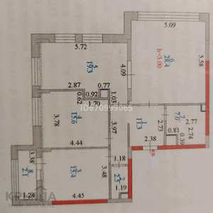 3-комнатная квартира, 101 м², 2/8 этаж, Алихан Бокейхан 38 — Мәңгілік ел