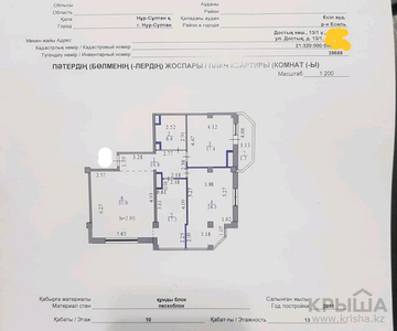 3-комнатная квартира, 115 м², 9/13 этаж, Достык 13/1 — Туркестан