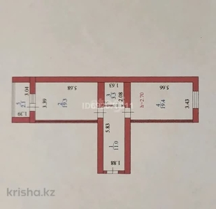 2-комн. квартира , 55м² , 2/12 этаж