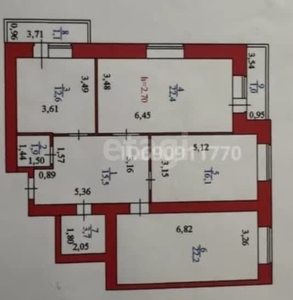 3-комн. квартира , 96.5м² , 2/10 этаж